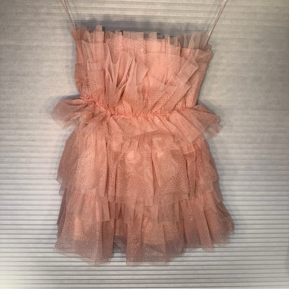 Windsor Pink Ruffle Mini Dress
